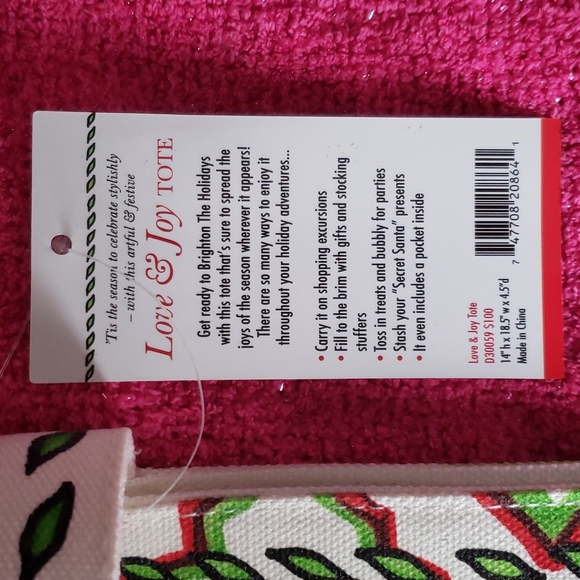 Brighton Love & Joy canvas tote - Picture 5 of 7